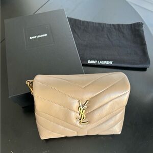 YSL loulou small in beige. Worn twice, no visible signs. Currently$1990